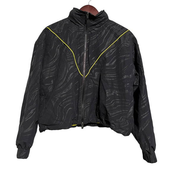 Fabletics Jackets & Blazers - Fabletics Women’s Stace Woven Cropped Jacket / Black And Yellow